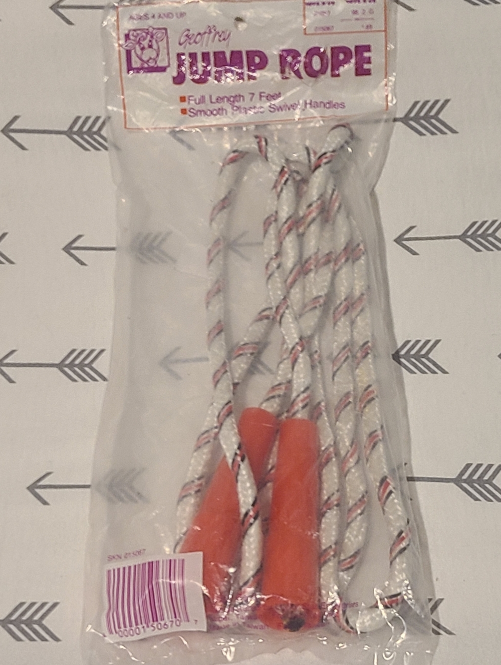 Jump Rope Vintage Toys "R" Us Baby Geoffrey Full Length 7 Feet BRAND NEW In Bag